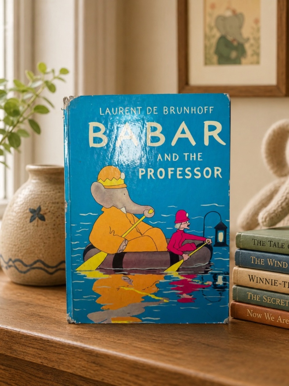 Vintage 1957 Babar and the Professor Laurent de Brunhoff Hardcover Book
